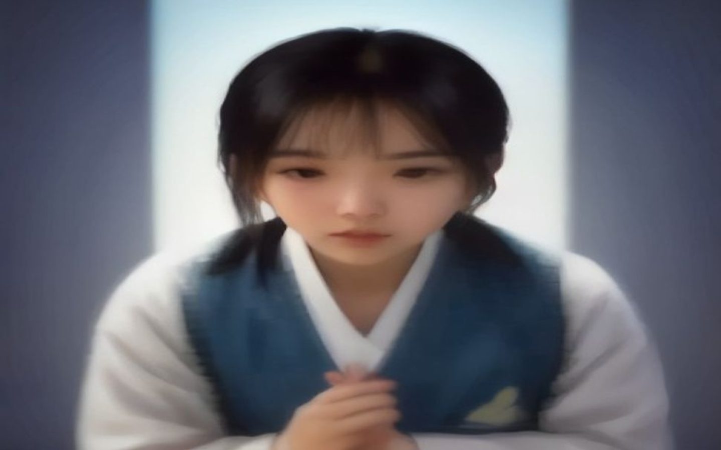 日韩高清影视画质展示，大屏幕显示清晰细腻的4K日韩影像，暗调影院氛围，青柠色光效点缀